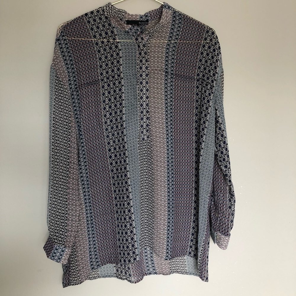Sheer Long Sleeve Blouse